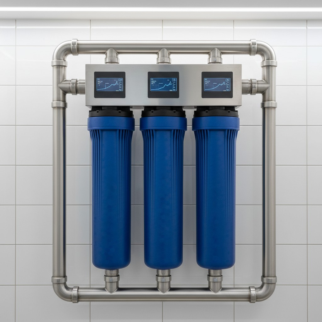 A Three-Stage Water Filtration System.